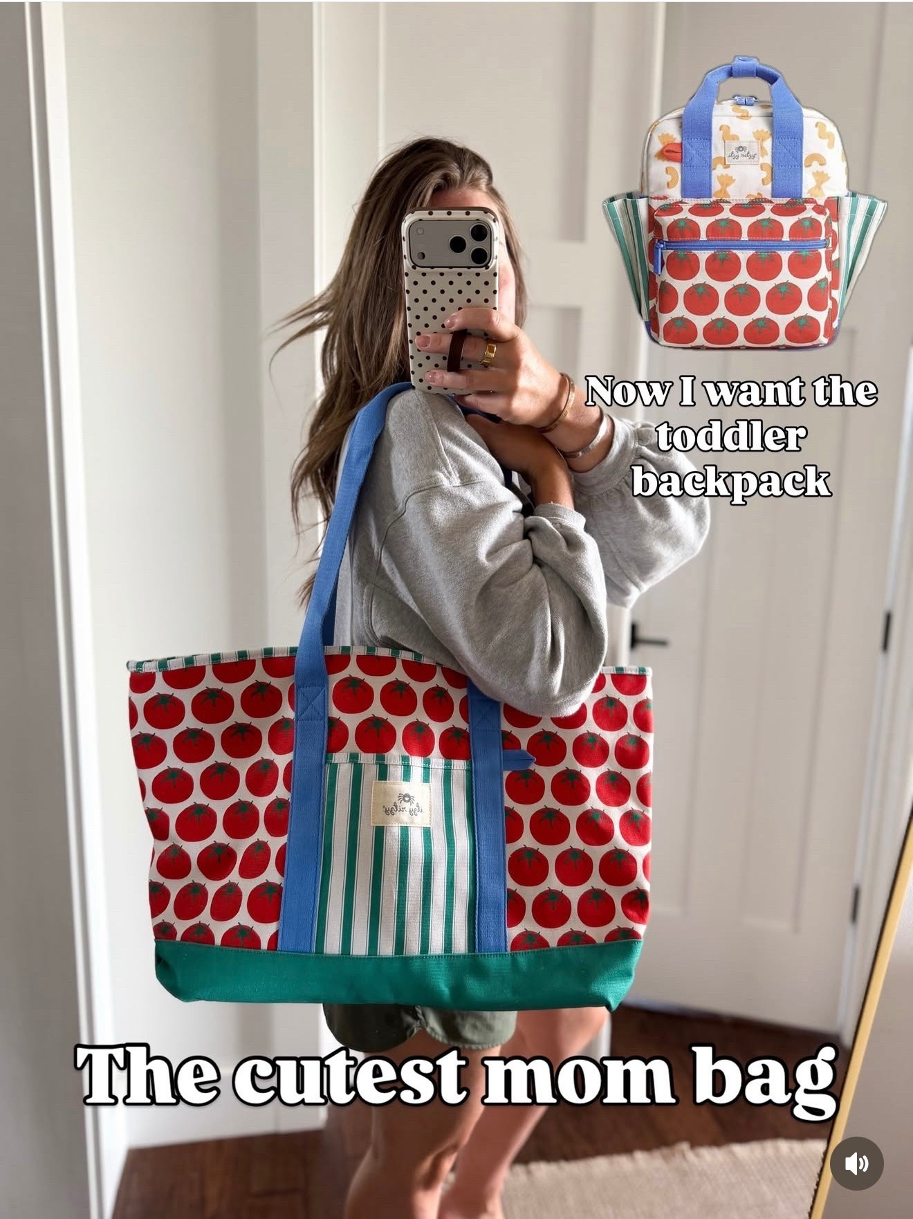 It has a pasta noodle print on the zipper! ￼

#LTKKids #LTKBaby #LTKmomlife