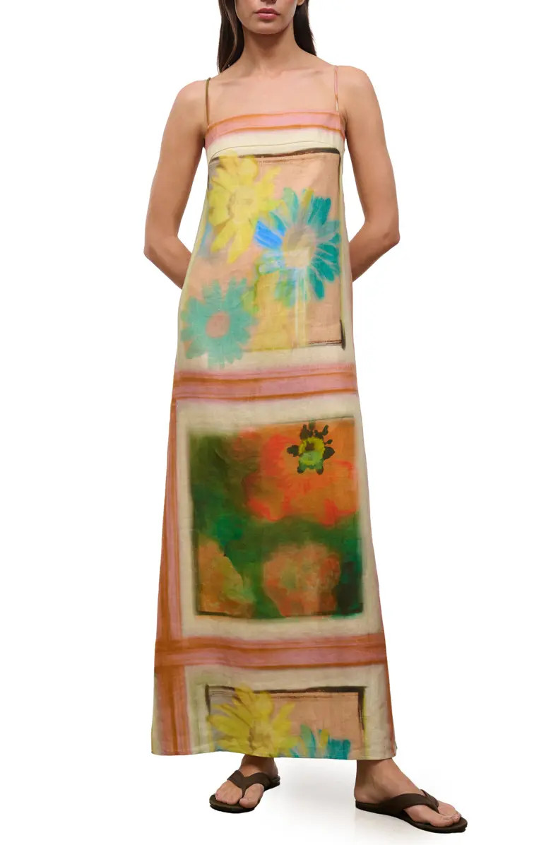 STAUD Laura Sleeveless Linen Maxi Dress | Nordstrom | Nordstrom