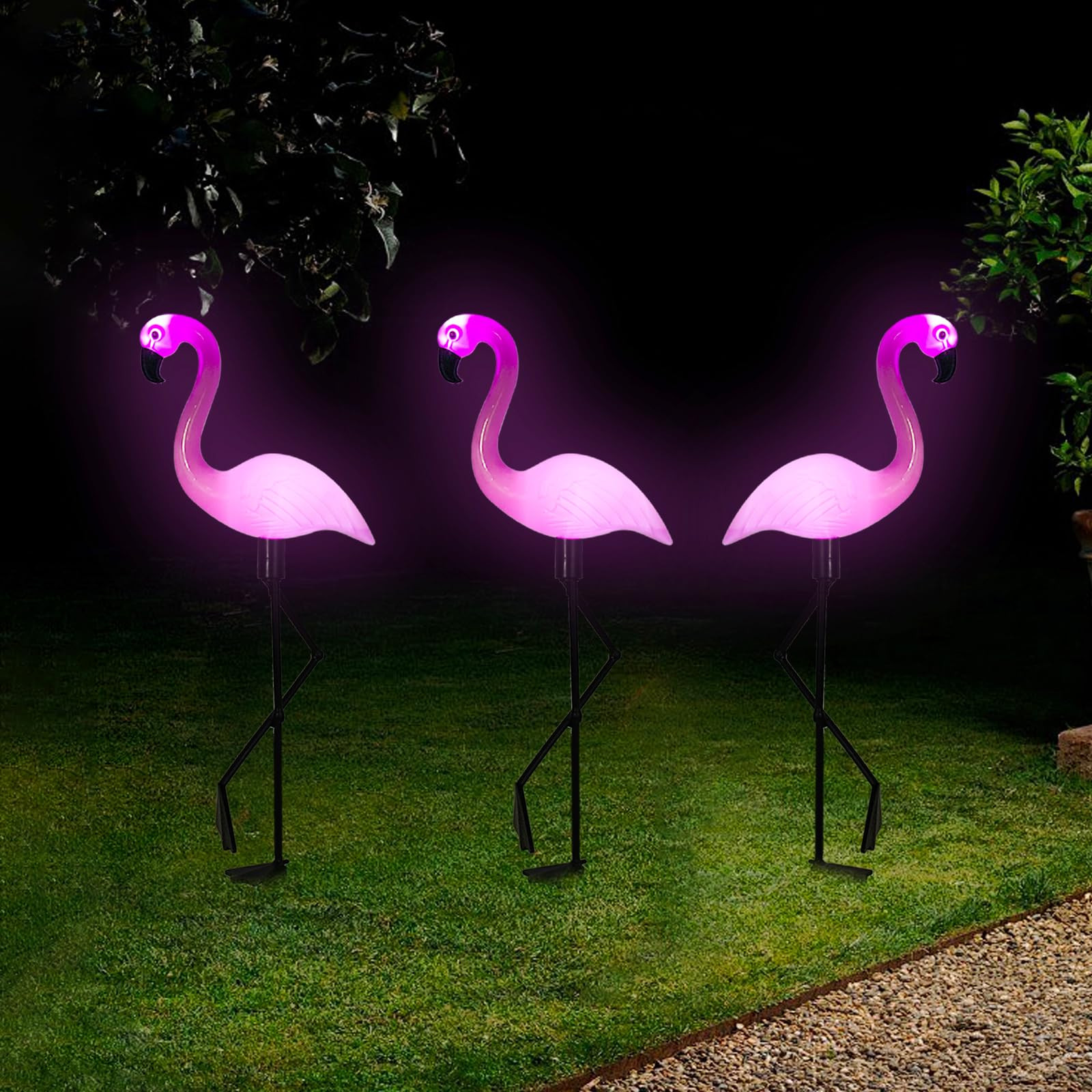 Solar Flamingo Light Solar Garden Lights Pink Flamingo Outdoor Decor | Amazon (US)