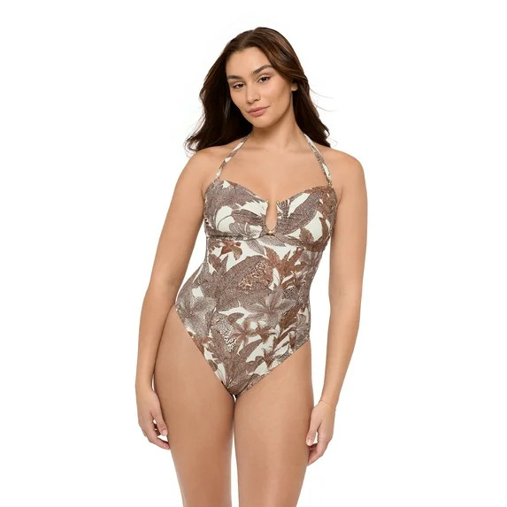 Sofia by Sofia Vergara Women's and Women's Plus Bandeau One-Piece Swimsuit, Sizes XS-2X | Walmart (US)