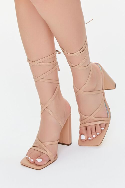 Strappy Wraparound Block Heels | Forever 21 (US)