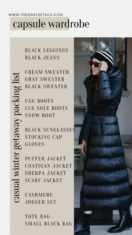 Capsule wardrobe winter packing list

#LTKstyletip #LTKover40 #LTKtravel