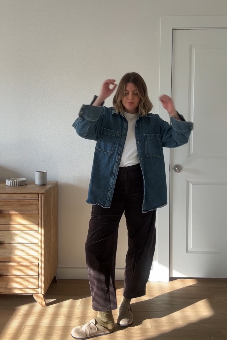 Go to casual fall outfit! Wearing an 8 in the pants, and I’m 5’6 so they crop at my ankle! The dark denim top is on sale right now! #oldnavy #gap 

#LTKstyletip #LTKparties #LTKfindsunder100