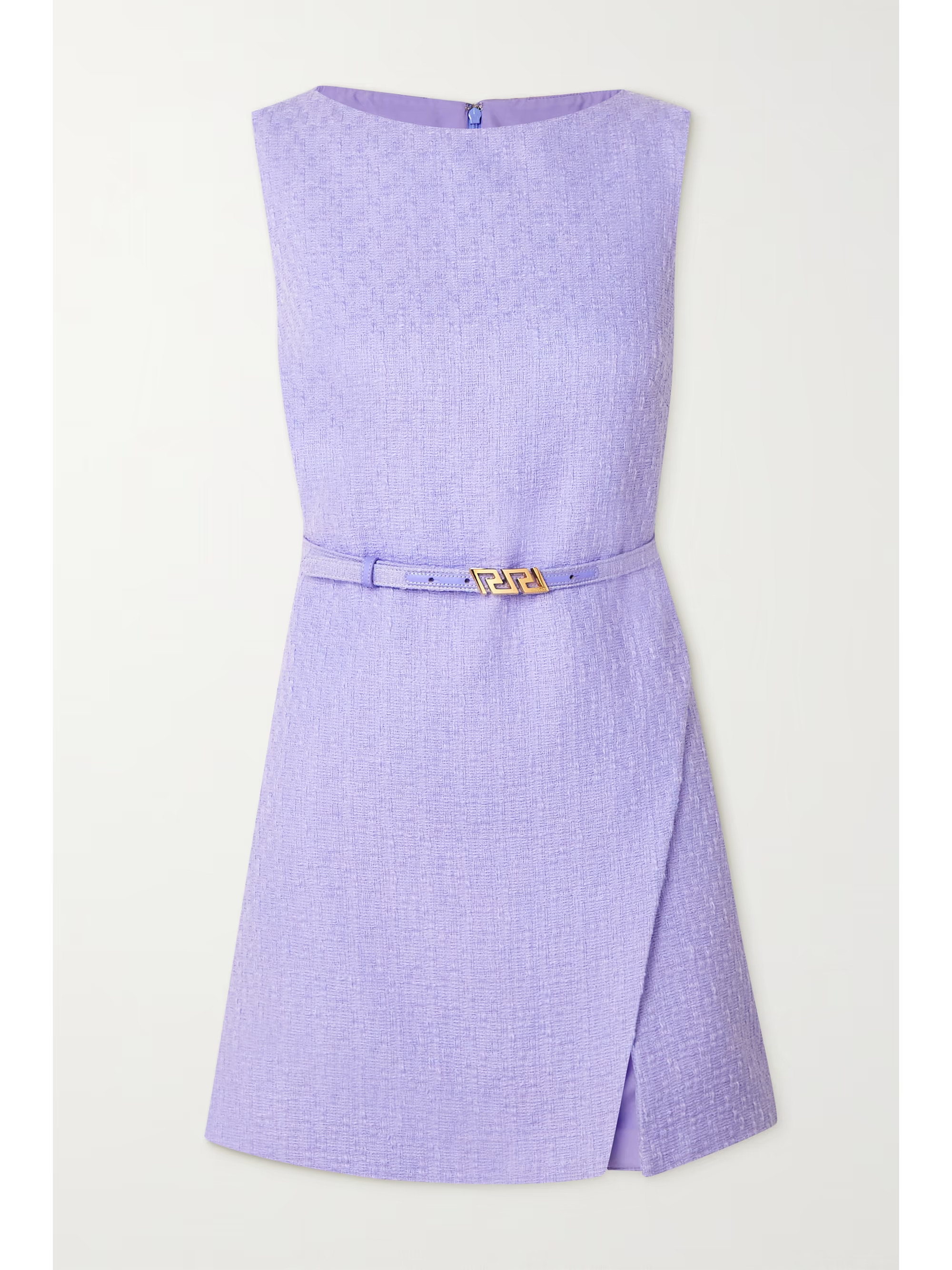 Belted cotton-tweed mini dress | NET-A-PORTER (US)