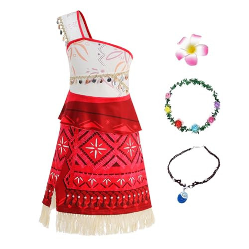 Princess Dress for Girls - Halloween Costume with Wreath, Hair Clip & Necklace, Party Outfit for Ages 3-9 | Amazon (US)