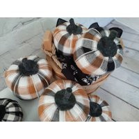 Fabric Pumpkins For Farmhouse Thanksgiving, Halloween Fall Decor, Centerpieces-Medium Sized | Etsy (US)