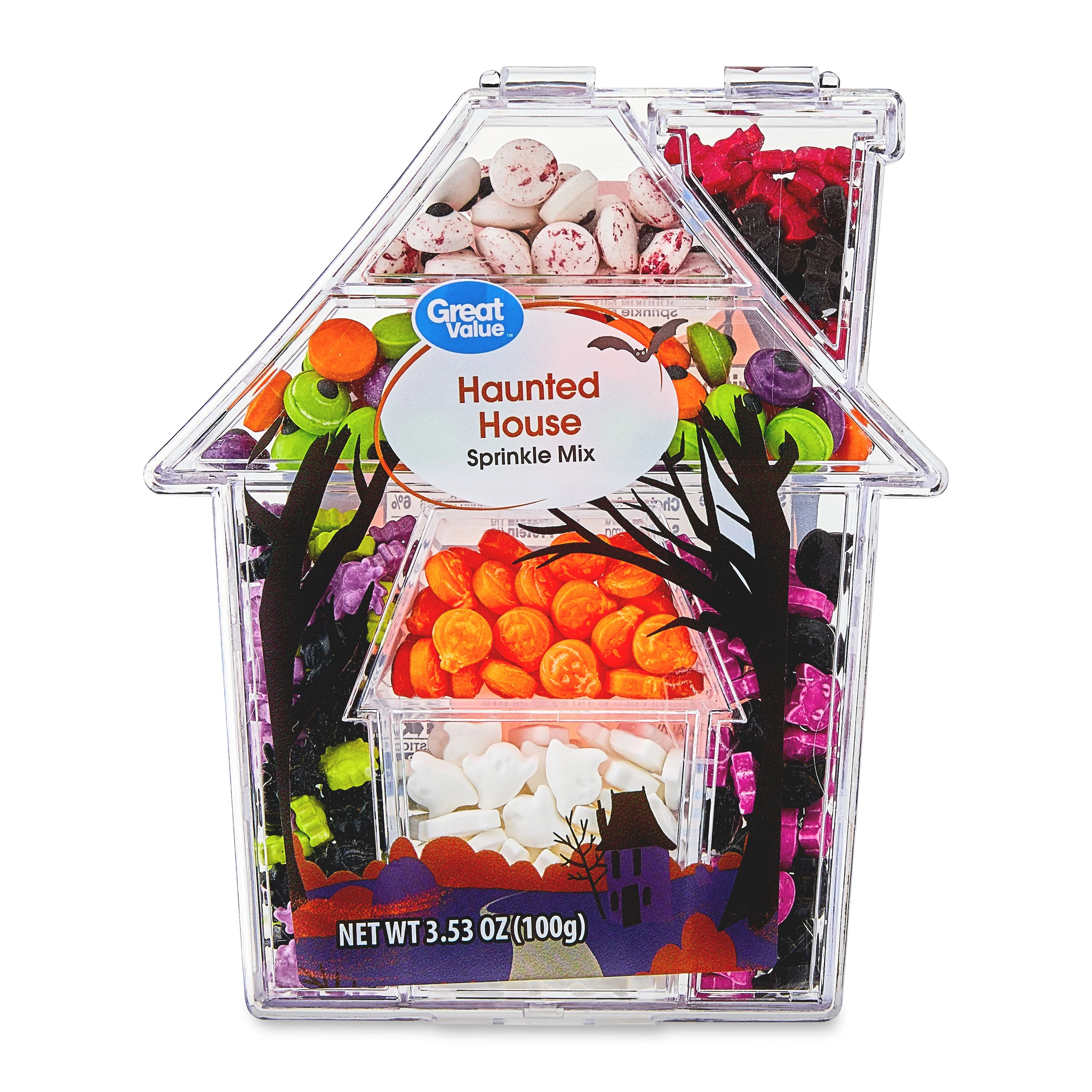 Great Value Haunted House Halloween Sprinkles, Multicolor, 3.53oz | Walmart (US)