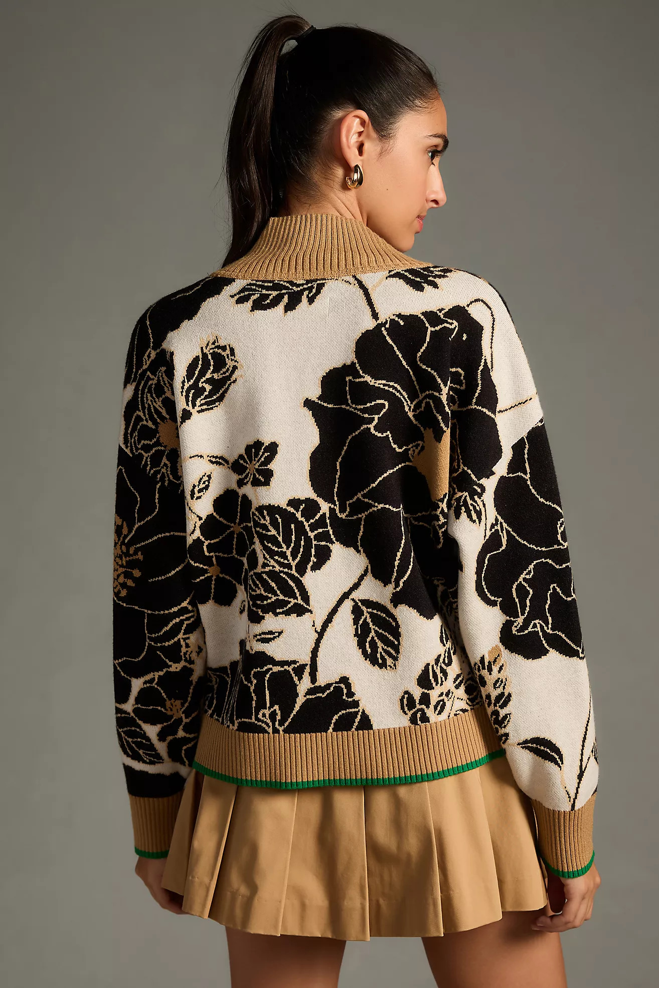 Maeve Mock-Neck Half-Zip Sweater | Anthropologie (US)