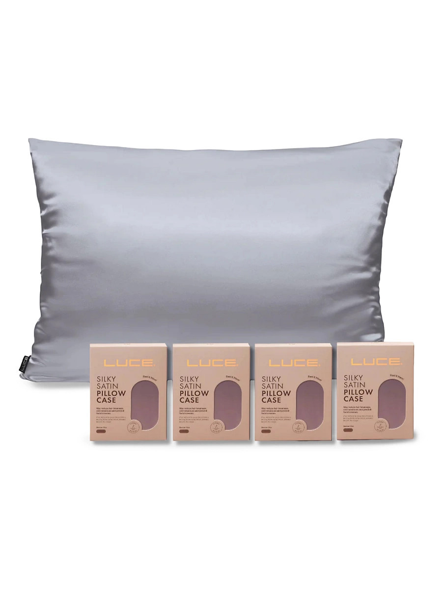 Silky Satin Pillowcase Bundle 4 Piece - Grey | Saks Fifth Avenue