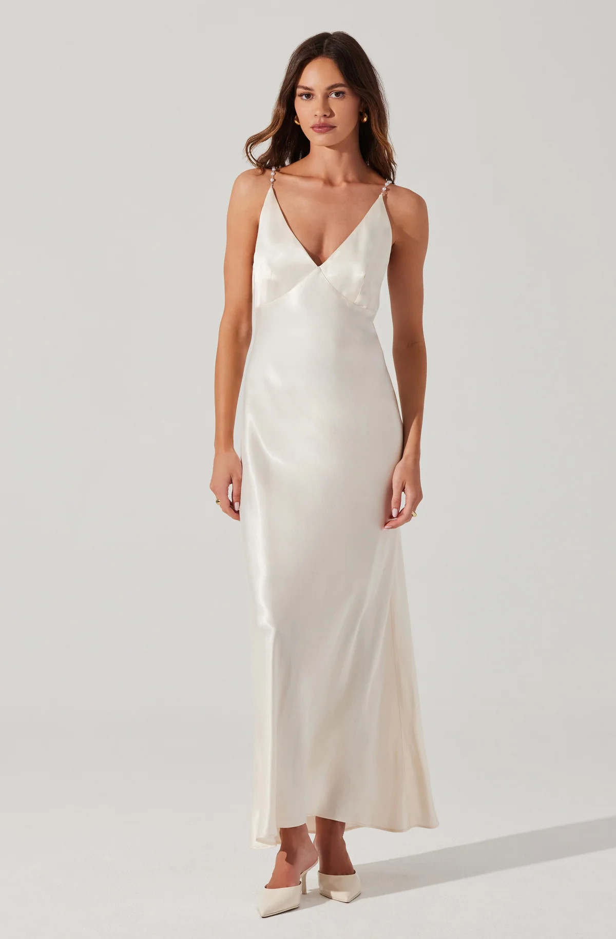 Maxime Pearl Straps Maxi Dress | ASTR The Label (US)