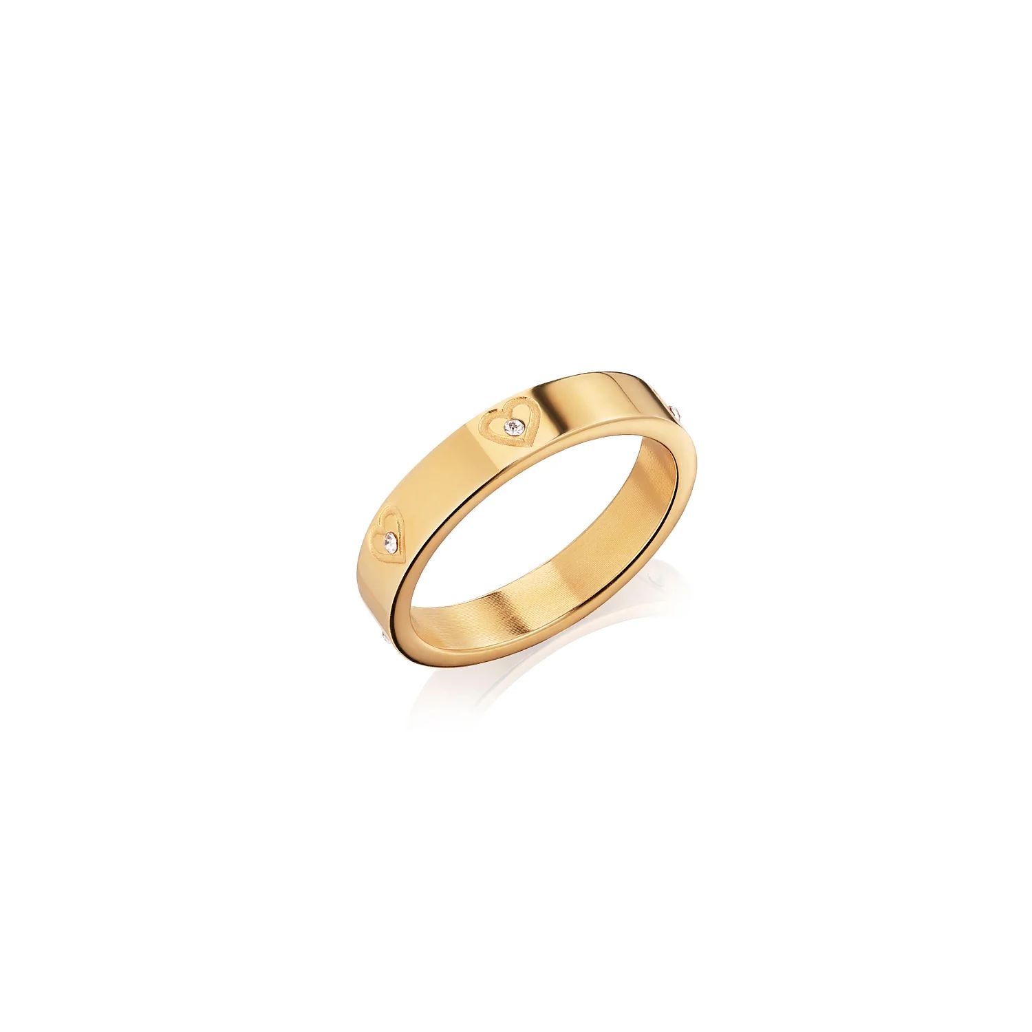 Crystal Heart Ring (Gold) | Abbott Lyon