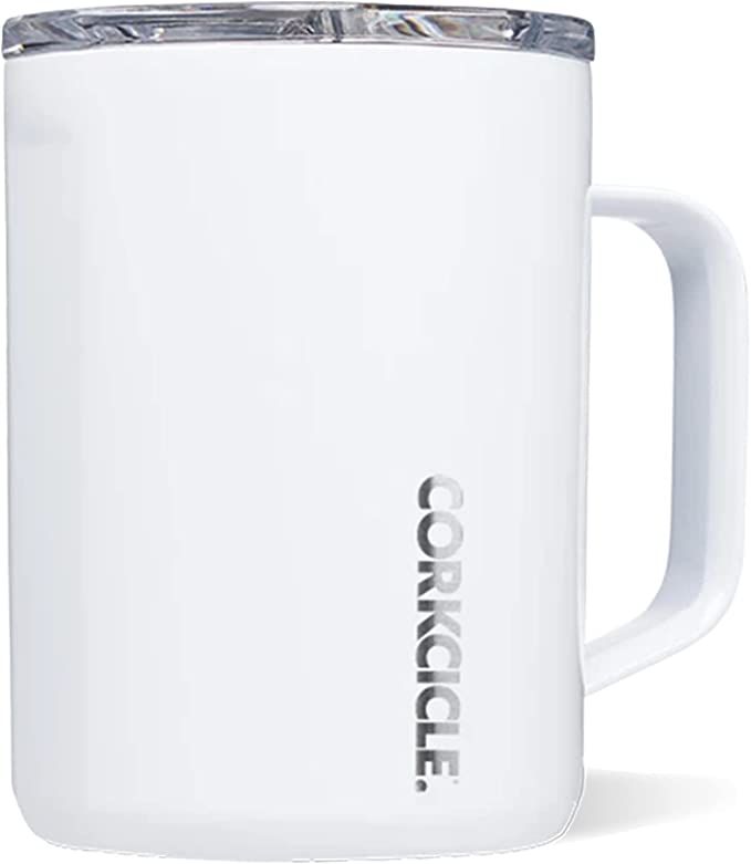 Amazon.com | Corkcicle Coffee Mug, Insulated Travel Coffee Cup with Lid, Stainless Steel, Spill P... | Amazon (US)