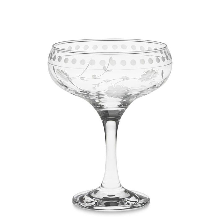 Vintage Etched Coupe Glasses | Williams-Sonoma