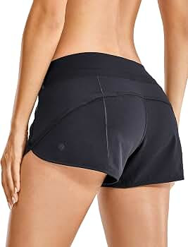 CRZ YOGA Women's Low-Rise Quick-Dry Workout Sports Active Running Shorts - 2.5 Inches | Amazon (US)
