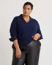 Mongolian Cashmere V-Neck Sweater - Plus Size | Quince