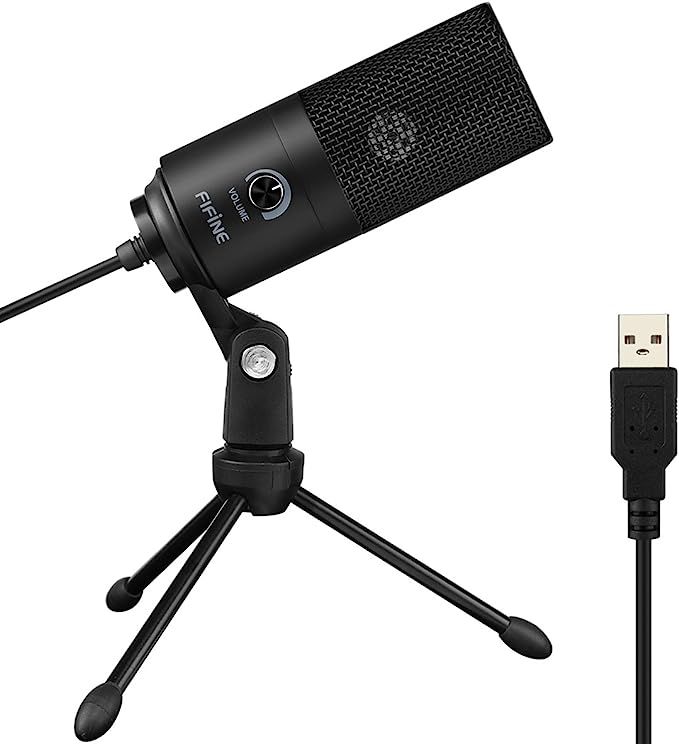 USB Microphone,FIFINE Metal Condenser Recording Microphone for Laptop MAC or Windows Cardioid Stu... | Amazon (US)