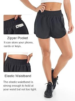 Blooming Jelly Women's Quick-Dry Running Shorts Workout Sport Layer Active Shorts with Pockets 1.... | Amazon (US)