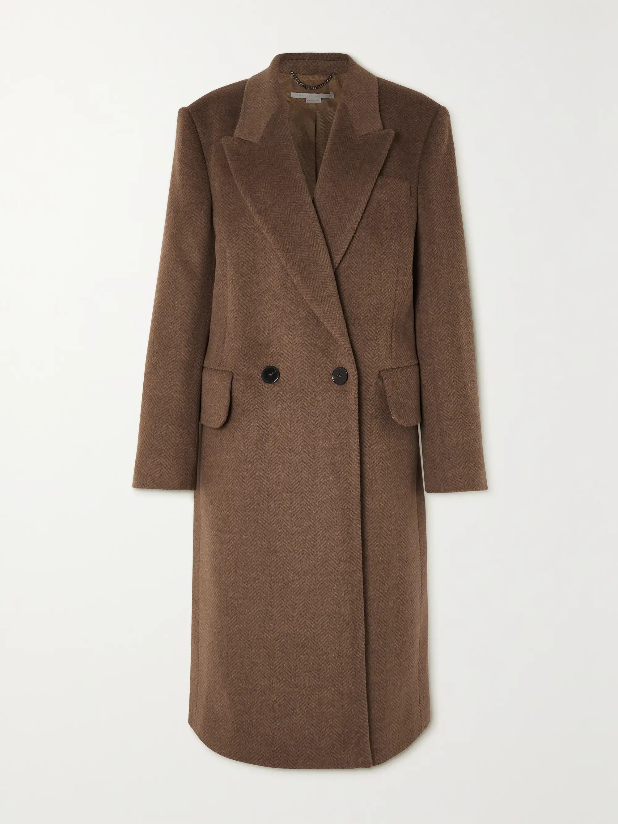 Double-breasted herringbone wool coat | NET-A-PORTER (UK & EU)