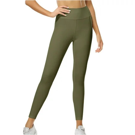 Lyinloo Women's Tie-dye Pocket Breathable Hip Lifting Exercise Bubble Yoga Pants Green XXL | Walmart (US)