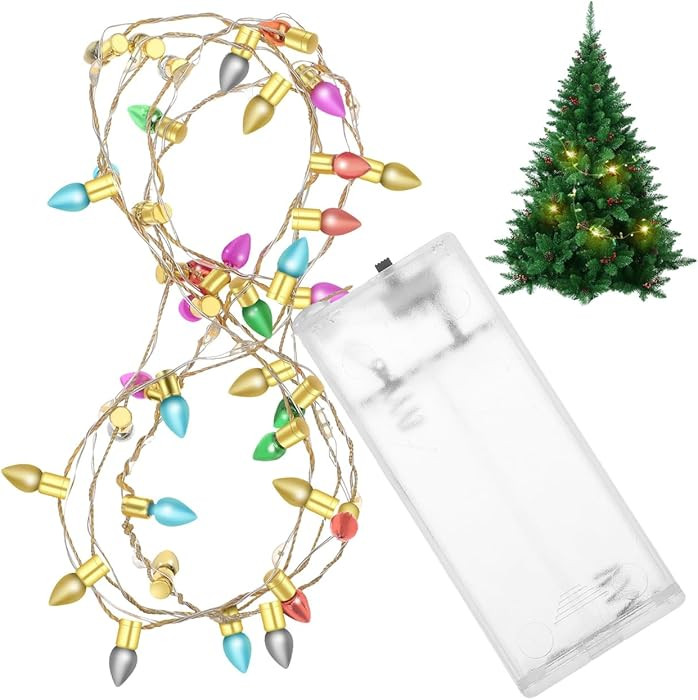 FAVOMOTO Mini Christmas LED String Lights Battery Operated, Fairy Globe Light String for Christma... | Amazon (US)
