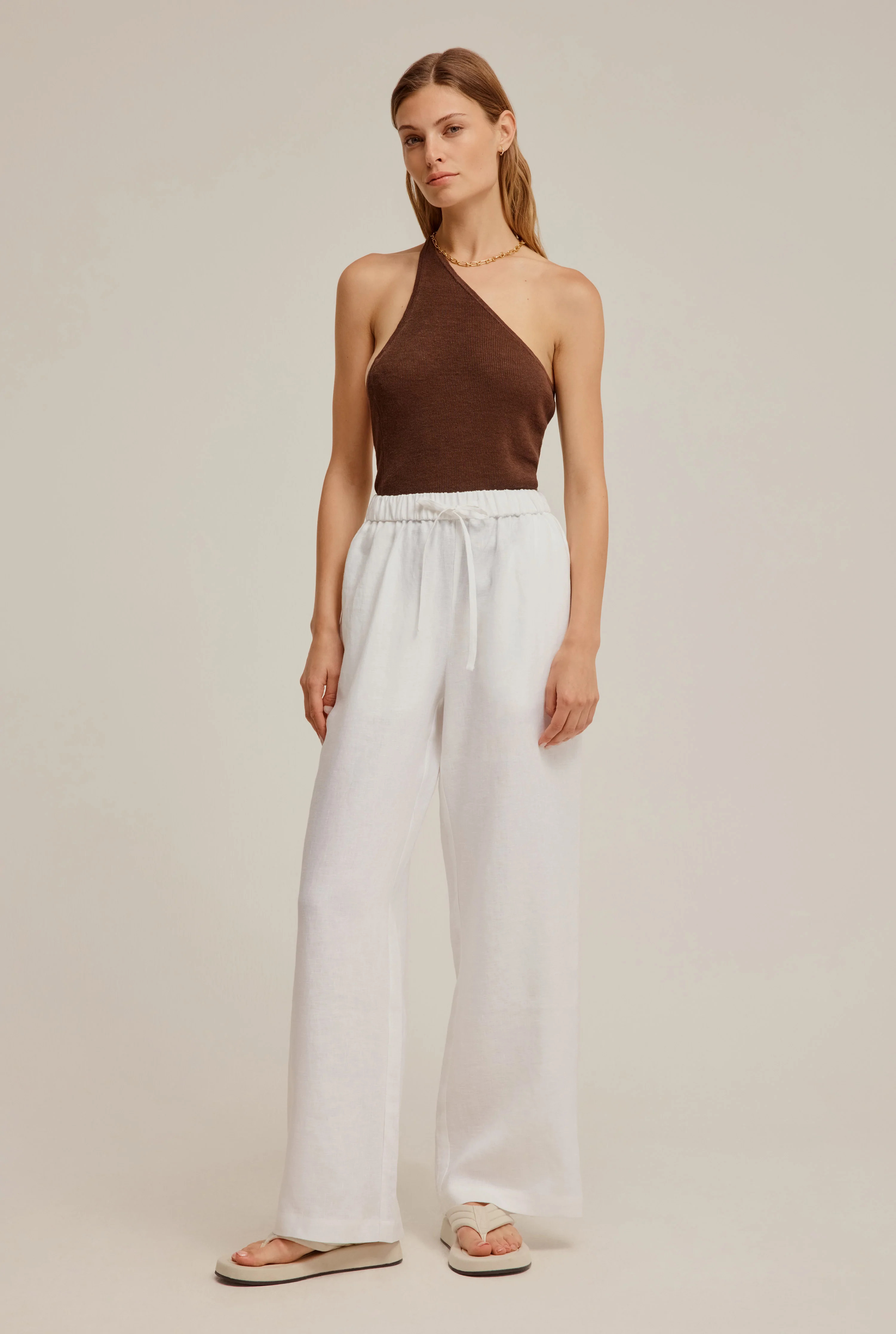 Wide Leg Linen Pant | Venroy AU