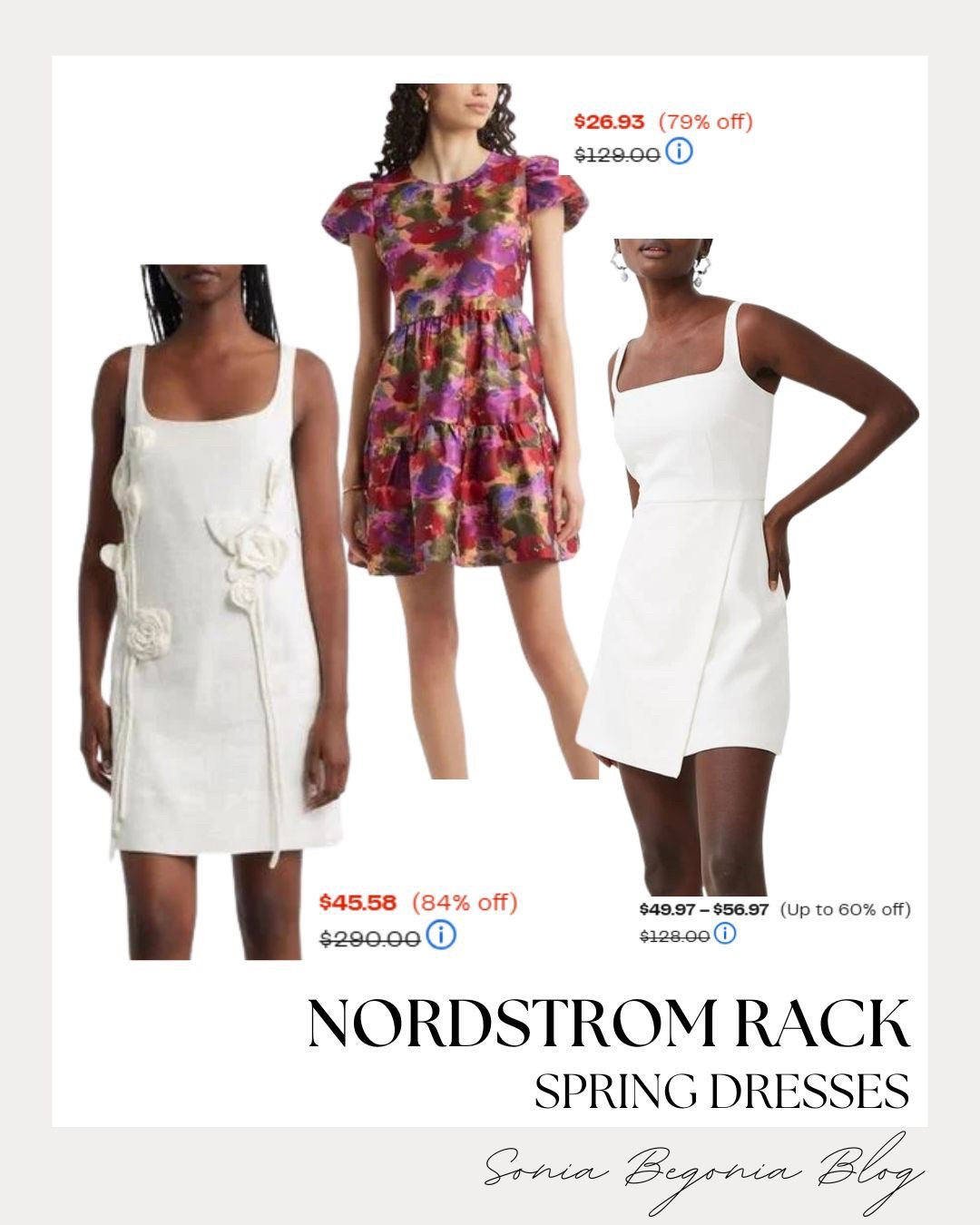 SPRING DRESSES: Floral Prints, 3D Accents, & Fresh Silhouettes! 🌸

Embrace the upcoming seasonal trend with these perfectly balanced spring dresses from Nordstrom Rack—all at incredible prices!

We are obsessed with the variety of statement details: from the whimsical white mini dress featuring gorgeous 3D floral appliques to the vibrant purple and red floral tiered party dress. Balance the playful textures with a classic, structured white square-neck wrap mini dress for a more minimalist vibe. Finish the look with your favorite strappy sandals and delicate gold jewelry for a touch of polished, spring-ready glam!

#SpringDresses
#NordstromRack
#FloralDress
#SpringFashion
#MiniDress
#3DFlorals
#SeasonalStyle
#AffordableFashion
#SpringOOTD
#FeminineStyle
#EverydayChic
#LTKStyle
#DressInspo
#Spring2026
#StylingInspo


#LTKSaleAlert #LTKootd #LTKSeasonal