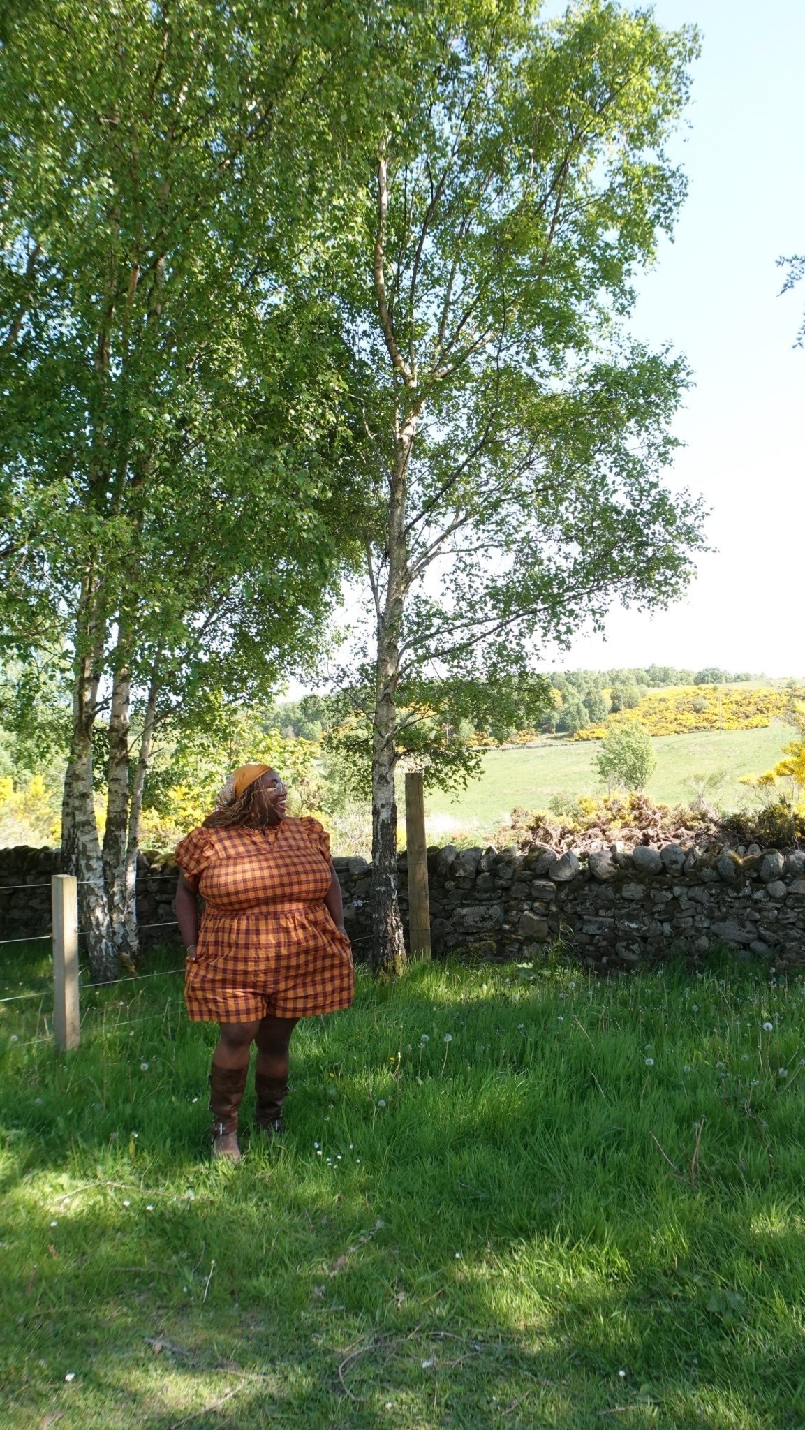 No hairy coos were harmed in the styling of this romper 🐮✨
Wore this plaid moment (Nuuly rental, originally Anthropologie — 3X) for a Highland stroll and felt like a tourist in a rom-com. Boots are a roomy size 9, perfect for cobblestones and questionable decisions. Linked similar picks on LTK!

#LTKCurves #NuulyStyle #AnthroLook #PlusSizeTravel #RomperSeason #WhatToWearInScotland #OOTD

#LTKTravel #LTKPlusSize #LTKMidsize