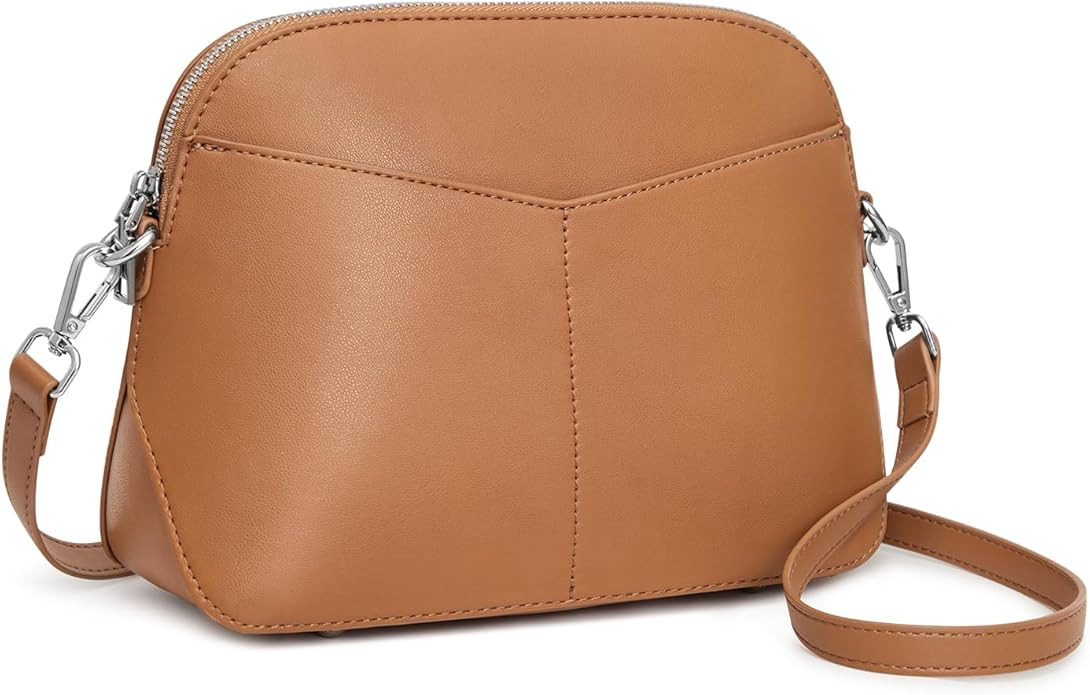S-ZONE Crossbody Bags for Women Trendy Small Cross Body Purse for Woman Vegan Leather Designer Sh... | Amazon (US)