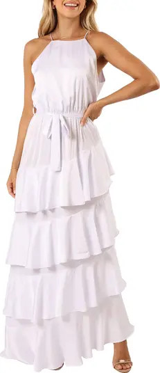 Petal & Pup Annalise Ruffle Satin Dress | Nordstromrack | Nordstrom Rack