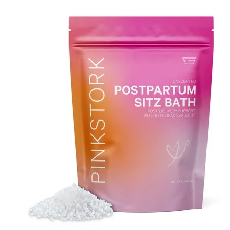 Pink Stork Postpartum Sitz Bath Soak: Unscented Dead Sea Salt for Perineal Care 1 lb | Walmart (US)