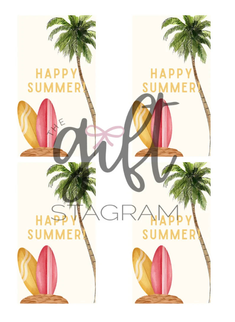 Happy Summer Gift Tag | DIGITAL DOWNLOAD | Happy Summer Gift Tag | Summertime Host Gift Ideas | 2... | Etsy (US)