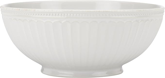 Lenox White French Perle Groove Medium Serve Bowl, 3.20 LB | Amazon (US)