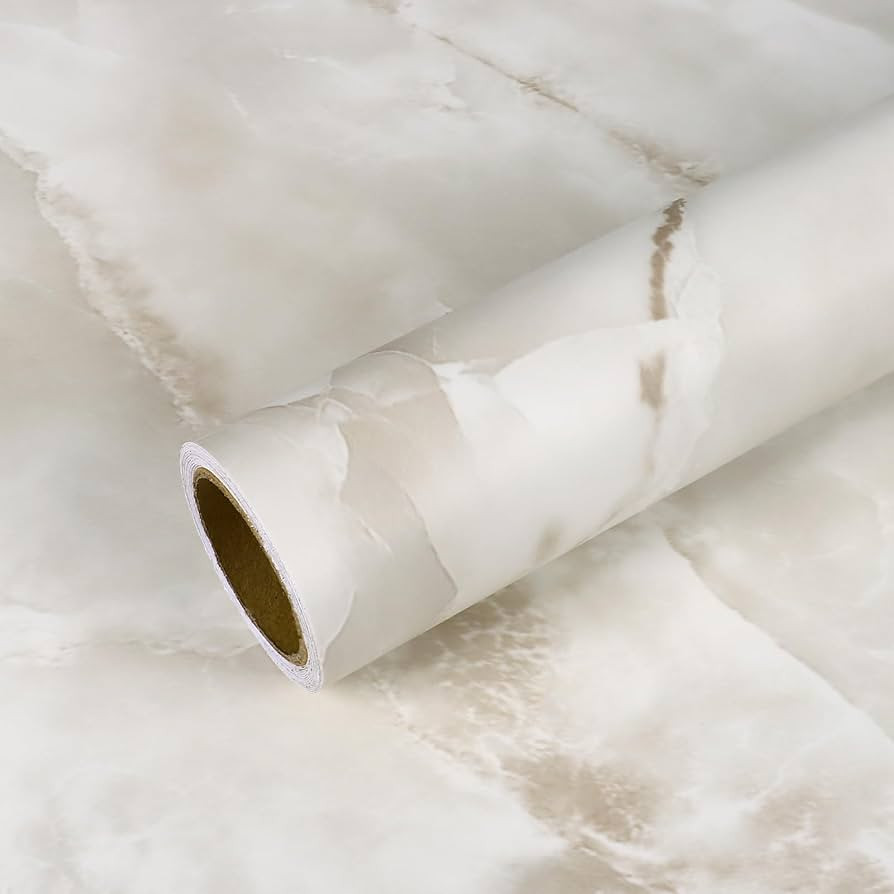 VEELIKE Cream Onyx Marble Contact Paper for Countertops Peel and Stick Waterproof Marble Countert... | Amazon (US)