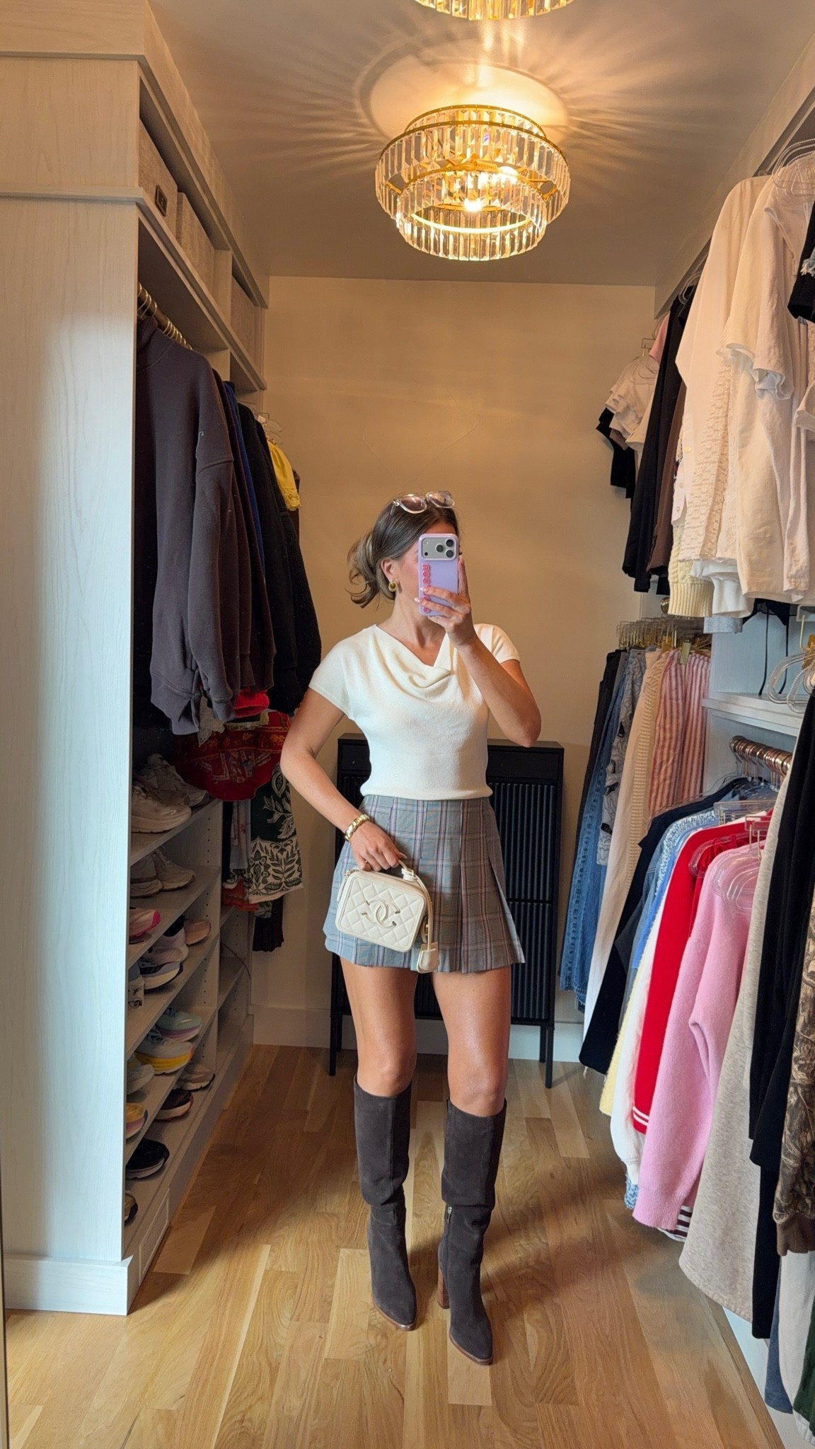 cream cowl-neck knit top with suede knee-high boots and abercrombie skort on repeat this fall 🍂

I’m 5’4” and typically wear a size small
• xs in the skort

skort outfits, athletic skorts, casual skort outfits, summer skort outfits, amazon skorts, everyday skort outfits, fall outfits, autumn outfits, sweaters, casual outfits, thanksgiving outfits, family photo outfits, date night outfits, work outfits, fall fashion, autumn fashion, cozy outfits, transitional outfits, neutral outfits, everyday outfits, weekend outfits, women’s fashion

#LTKSeasonal #LTKU #LTKgrwm