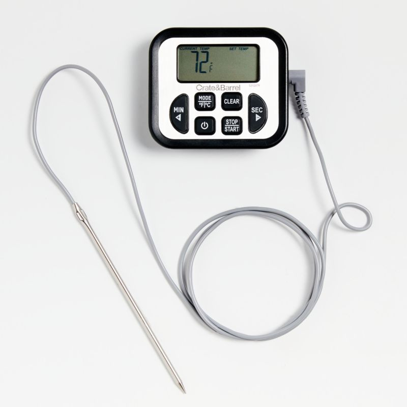 Wired Digital In-Oven Probe Thermometer + Reviews | Crate & Barrel | Crate & Barrel