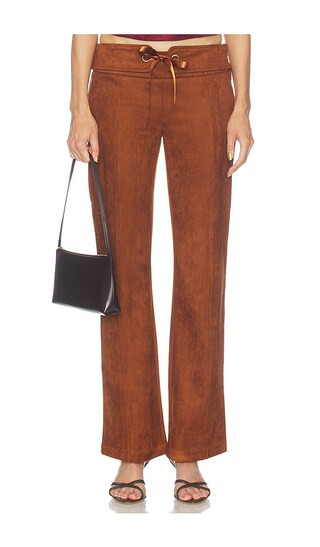 Amanda Uprichard x REVOLVE Robin Suede Pants in Brown. - size S | Revolve Clothing (Global)