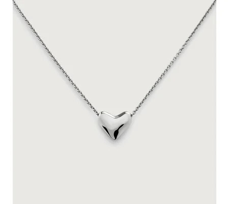 Heart Chain Necklace Adjustable 41-46cm/16-18' | Monica Vinader (US)