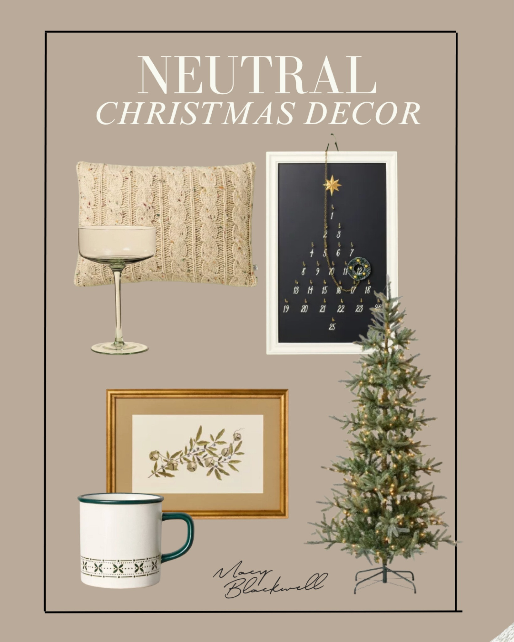 Neutral Christmas decor
Advent calendar 
Christmas tree 
Throw pillow

#LTKGiftGuide #LTKHoliday #LTKCyberWeek