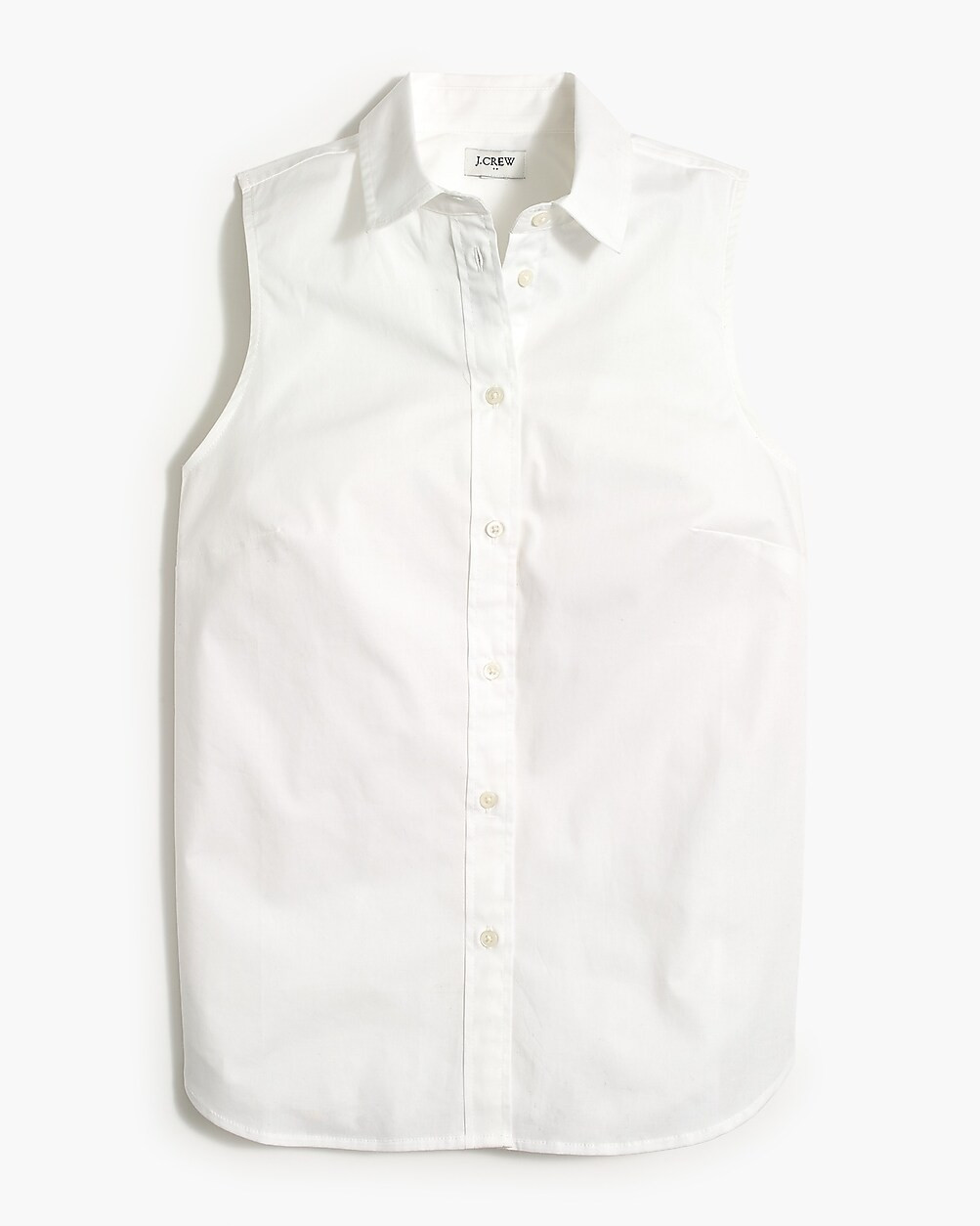 Sleeveless cotton poplin shirt in signature fit | J.Crew Factory