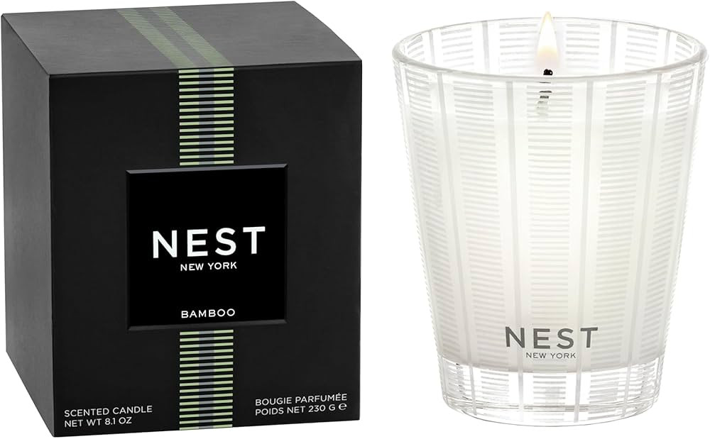 NEST New York Scented Classic Candle, Bamboo - 8.1 oz - Up to 60-Hour Burn Time - Reusable Glass ... | Amazon (US)