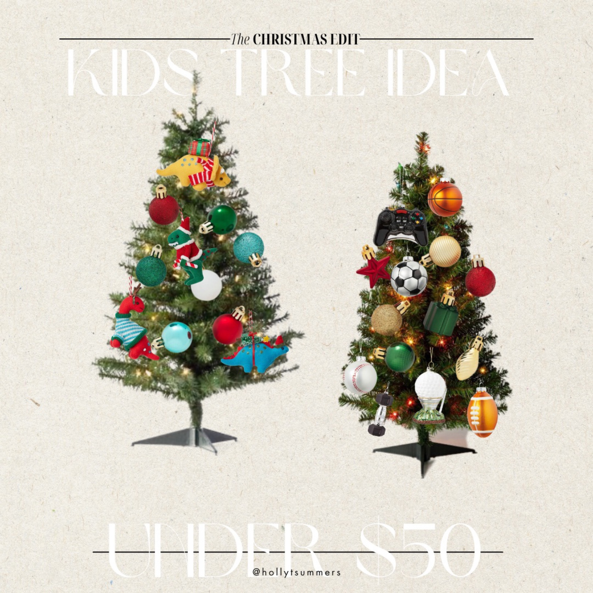My favorite tradition is bedroom kids trees. These are the 3ft ones and I grab some ornaments as a general theme and then every year let them choose one of their own to add to it. They love it. #kidschristmastrees #christmastrees #kidsholidaylooks

#LTKHoliday #LTKSeasonal #LTKHolidaySale