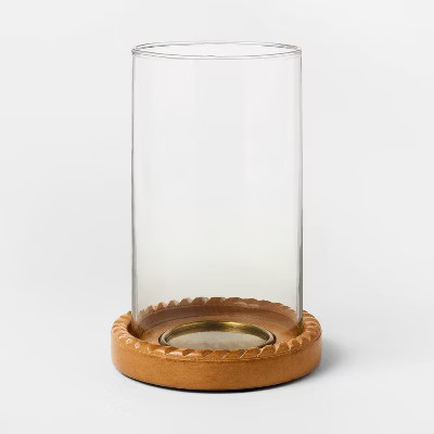 Wood and Glass Hurricane - Threshold™ designed with Studio McGee | Target