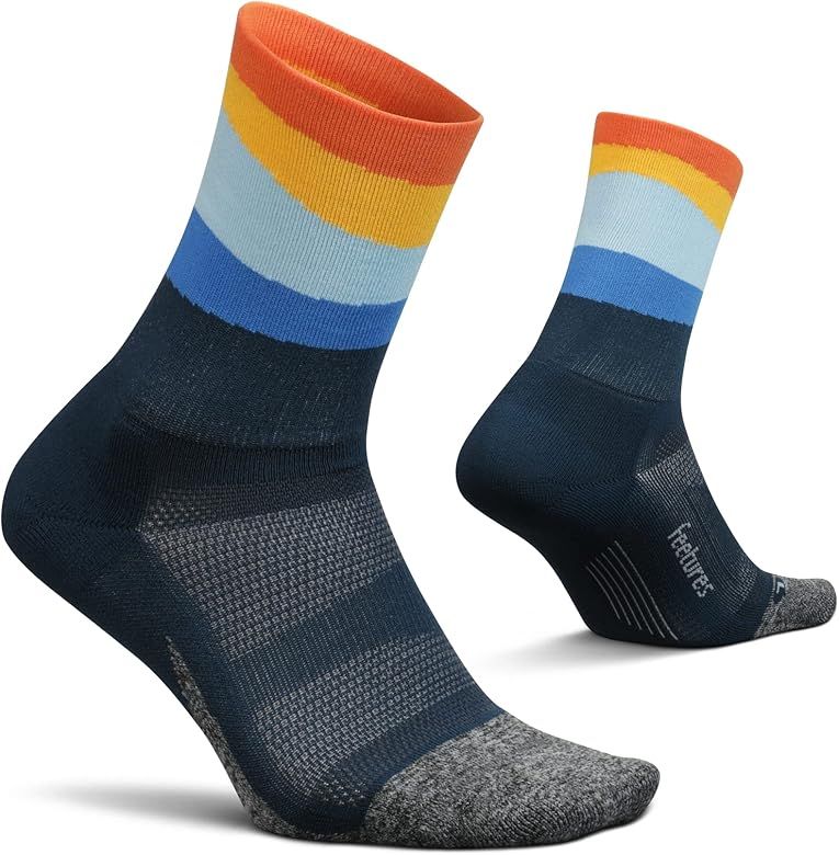Feetures Elite Ultra Light Mini Crew Sock - Trail Running Socks for Women and Men - Targeted Comp... | Amazon (US)