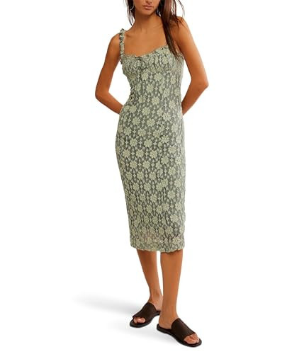 Free People Women's Lucinda Lace Midi, Lilypad Combo | Amazon (US)