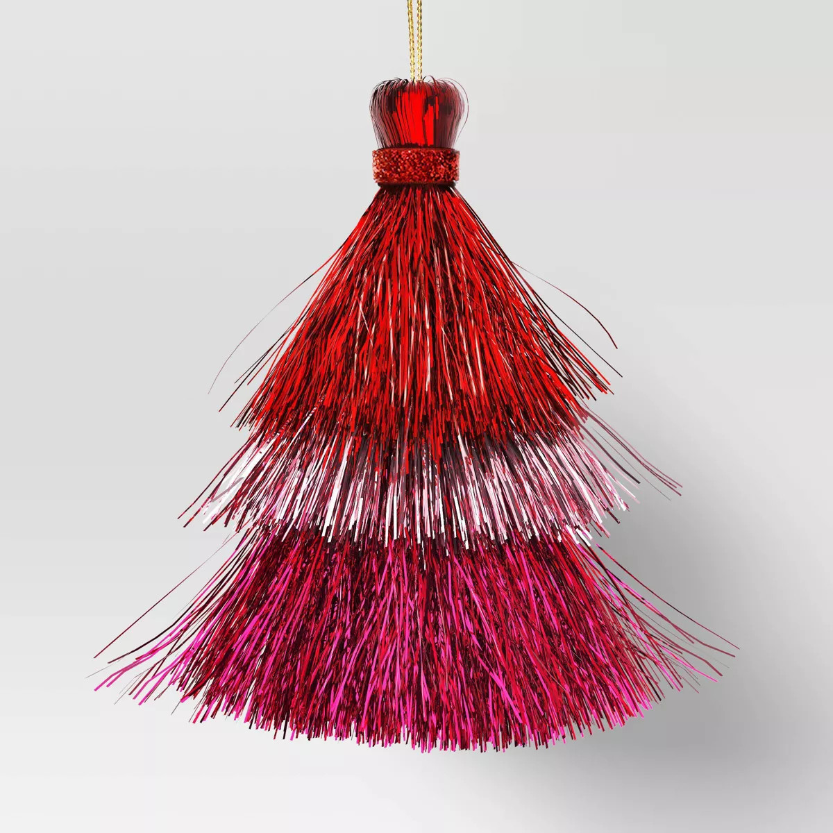3' 5" Christmas Mini Tassel Ornament Set Red/Pink/Hot Pink - Wondershop™ | Target