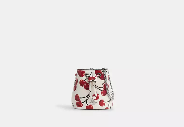 Drawstring Wristlet With Cherry Print | Coach Outlet US