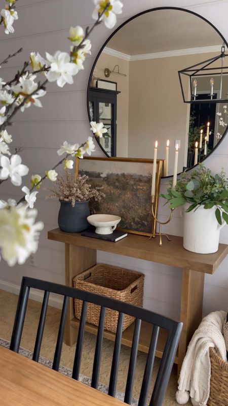 Console Table Styling. Follow @farmtotablecreations on Instagram for more inspiration. Nathan James Virgo Console Table. Target Sale. Studio McGee Artwork. Console Table Decor. Ceramic Planter. Terracotta Crock. Use code Kelly10 for 10% off at The Nested Fig  

#LTKhome #LTKsalealert #LTKunder50