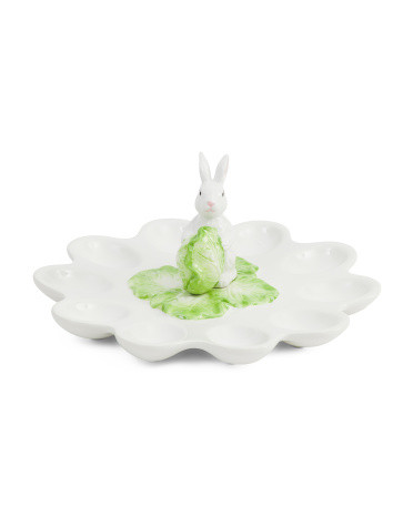 Cabbage Bunny Egg Plate | TJ Maxx