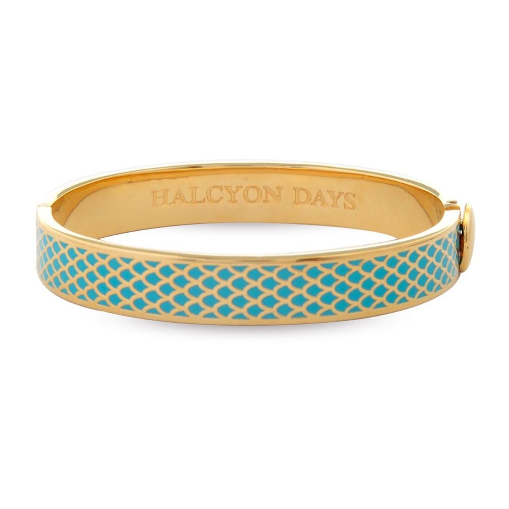 Halcyon Days Salamander Bangle, Turquoise | Fortnum & Mason