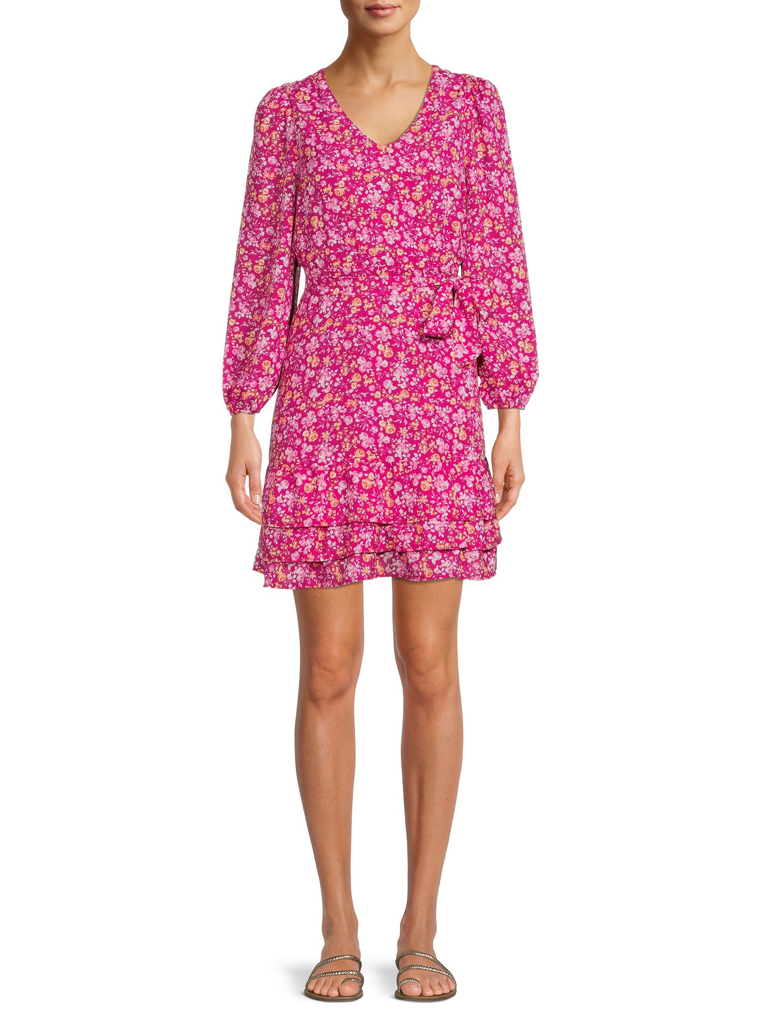 A Love Story Women's Long Sleeve V-Neck Dress | Walmart (US)